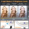 22'' Ring Light with 75'' Tripod Stand, LED Display/2 USB Ports/6500K Dimmable Ring Light for ipad Phone Holder for Tattoo Lash Live Makeup Video Recording TikTok Barber Stylist Photography view 4