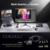 ATEN CS22HF 2-Port USB FHD HDMI KVM Switch Full HD 1080p, 2 Computers 1 Monitor, USB Peripherals, Easy Hook Design, Push-Button Remote, Plug-and-Play, Multi-Platform (Windows/Mac/Linux) view 3