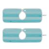 Teal Turquoise Green Wood Water Splash Guard Faucet Drip Catcher Thicken Sponge Microfiber Sink Absorbent Mat for Kitchen 30x5in 2 Pack view 1