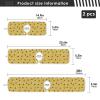 Kitchen Faucet Absorbent Mat,Bees Honey Honeycombs Water Splash Guard for Sink, Faucet Drip Catcher Thicken Sponge Microfiber Faucet Water Catcher Mat Sink Absorbent Mat for Kitchen 30x5in 2 Pack view 4