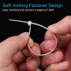 1000 Pcs White Zip Ties, 4 Inch Small Clear Self-Locking Nylon Cable Ties, Plastic Premium Thin Wraps Wire Ties for Indoor and Outdoor view 3