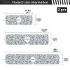 Kitchen Faucet Absorbent Mat,Green Gray Leaf Water Splash Guard for Sink, Faucet Drip Catcher Thicken Sponge Microfiber Faucet Water Catcher Mat Sink Absorbent Mat for Kitchen 23x5in 2 Pack view 4