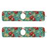 Kitchen Faucet Absorbent Mat,Rose Flower Floral Water Splash Guard for Sink, Faucet Drip Catcher Thicken Sponge Microfiber Faucet Water Catcher Mat Sink Absorbent Mat for Kitchen 30x5in 2 Pack view 2