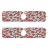 Kitchen Faucet Absorbent Mat,Rose Floral Flower Water Splash Guard for Sink, Faucet Drip Catcher Thicken Sponge Microfiber Faucet Water Catcher Mat Sink Absorbent Mat for Kitchen 30x5in 2Pack view 2