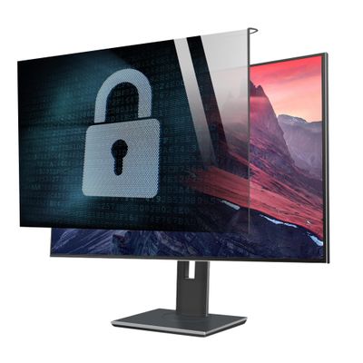 CUNIO Computer Privacy Screen Filter, Hanging Removable Acrylic Screen Protector, Anti Blue Light Eye Protection for Diagonal 19-32 inch Widescreen Desktop PC Monitor / 21/22in 491x320mm