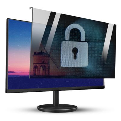 CUNIO 24" 27" 32" Privacy Screen Filter for Widescreen Monitor, Acrylic Material Hanging Type Computer Screen Protector, Scratch-Resistant and Waterproof Acrylic Panel / 27in 612x356mm