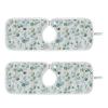 Kitchen Faucet Absorbent Mat,Flower Green Leaves Water Splash Guard for Sink, Faucet Drip Catcher Thicken Sponge Microfiber Faucet Water Catcher Mat Sink Absorbent Mat for Kitchen 23x5in 2 Pack view 1