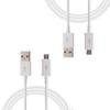 Full Power 5A Charging MicroUSB Works with LG Optimus L1 II TRI 2.0 Data Cable's Dual Chipset Charges at Rapid Speeds Easily! (White) view 1