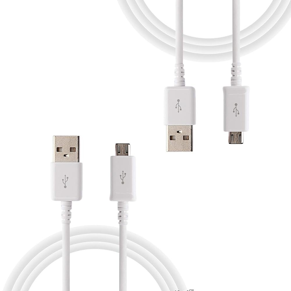 Full Power 5A Charging MicroUSB Works with Samsung Rugby 4 2.0 Data Cable's Dual Chipset Charges at Rapid Speeds Easily! (White)