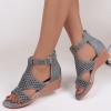ZBYY Wedge Sandals for Women Summer Open Toe Casual Roman Hollow Out Sandals Ankle Strap Low Wedge Beach Outdoor Sandals view 4