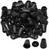 GWQDJ Cable Clips,Wire Holder,Cord Management Organiser Clamps Home and Office, 100pcs Bell End Stopper Cord Rope Ends Locks Lanyard Clips Fastener Black for Backpack Drawstrings Accessories view 1