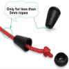 GWQDJ Cable Clips,Wire Holder,Cord Management Organiser Clamps Home and Office, 100pcs Bell End Stopper Cord Rope Ends Locks Lanyard Clips Fastener Black for Backpack Drawstrings Accessories view 3