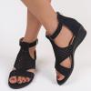 ZBYY Wedge Sandals for Women Summer Open Toe Casual Roman Hollow Out Sandals Ankle Strap Low Wedge Beach Outdoor Sandals view 2
