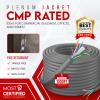 NewYork Cables CAT6 Plenum Cable 1000ft | 100% Solid Bare Copper, UTP, 550MHz, 23AWG, 4Pair 10GB Ethernet Cable, Certified CMP-Rated Bulk Cat 6 Cable for Networking & Gaming (1000ft, Pure Copper,Grey) view 4