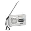 Pocket AM FM Radio, Portable Mini Transistor Radio DSP Chip, Battery Powered Compact Radios Player with Antenna, Loudspeaker, Headphone Jack, Silver Gray view 1