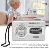 Pocket AM FM Radio, Portable Mini Transistor Radio DSP Chip, Battery Powered Compact Radios Player with Antenna, Loudspeaker, Headphone Jack, Silver Gray view 3