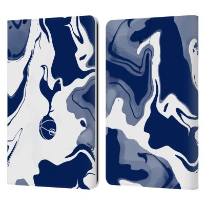 Head Case Designs Officially Licensed Tottenham Hotspur F.C. Blue and White Marble Badge Leather Wallet Case Compatible with Kindle Paperwhite 1/2 / 3