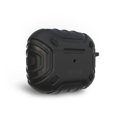  Gear4 Apollo Snap Case for AirPods Pro - Wireless Charging Compatible - Carabiner Key Ring Included - Black