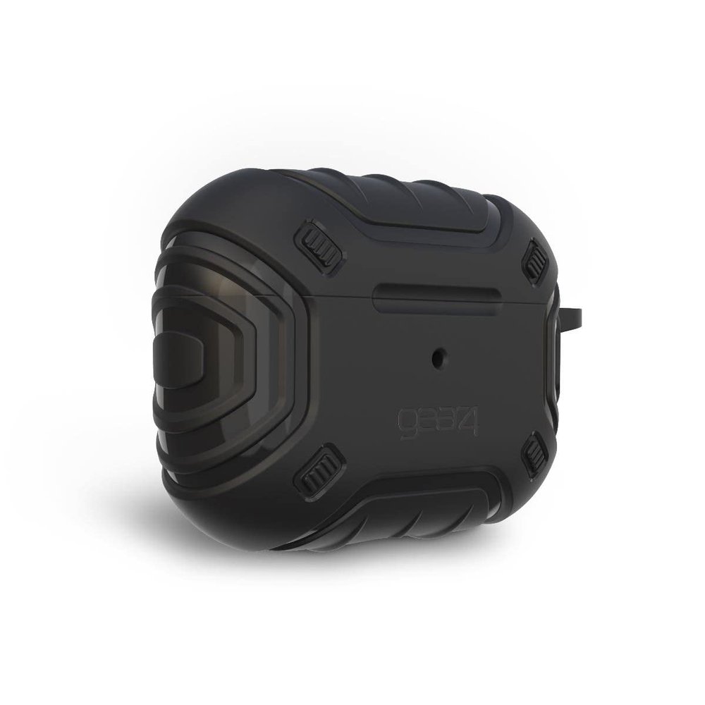 Gear4 Apollo Snap Case for AirPods Pro - Wireless Charging Compatible - Carabiner Key Ring Included - Black