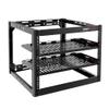 10U Server Rack Heavy Duty Open Frame Network Rack Mount 19 Inch - Wall Mount or Floor Standing IT Equipment Cabinet - 400lbs Capacity Networking Data Center Rack with 2 Vented Shelves - Vivlly view 1