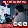 10U Server Rack Heavy Duty Open Frame Network Rack Mount 19 Inch - Wall Mount or Floor Standing IT Equipment Cabinet - 400lbs Capacity Networking Data Center Rack with 2 Vented Shelves - Vivlly view 3