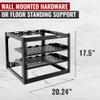 10U Server Rack Heavy Duty Open Frame Network Rack Mount 19 Inch - Wall Mount or Floor Standing IT Equipment Cabinet - 400lbs Capacity Networking Data Center Rack with 2 Vented Shelves - Vivlly view 4
