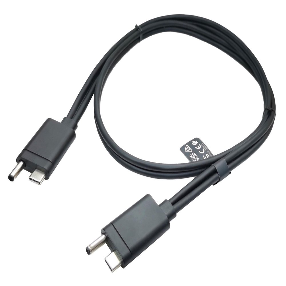 iBuyMax USB Dock Cable for HP ZBook Elitebook 840 G3, X260 1030 G2, Elite X2 1012 G1 Thunderbolt3 Docking Station Compatible 914039-001, Single Custom end (AC+USB Type-C to USB Type-C), 3FT, Black