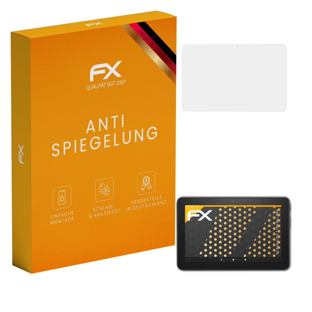atFoliX Screen Protector compatible with Amazn Fre 7 12th Gen, 2022 Screen Protection Film, anti-reflective and shock-absorbing FX Protector Film (2X)