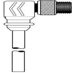 Ericson - 88M9006A - Mini-Sync Single End Male 90 8 Pole 6Ft PVC