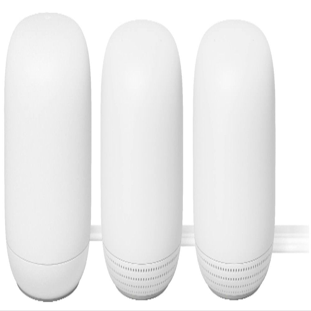 Google Nest WiFi - AC2200 (2nd Generation) Router and Add On Access Point Mesh Wi-Fi System (3-Pack, Snow) (Renewed)