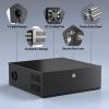 15.5 x 15.5 x 5.5 Inch Heavy Duty DVR Lock Box - DVR Security Lock Box with AC Fan and Removable Lid - 18 Gauge Storage Locker for DVR Equipment and Security Camera Enclosure view 4