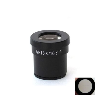 Microscope Kit WF10X WF15X WF20X Stereo Microscope Eyepiece Mounting Size 30mm Metal with Eyeguard Microscope Lens Adapters (Color : 1PC WF15X w Reticle)