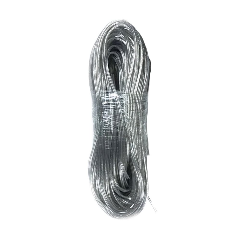 NICHANGHUA 22 AWG RVH 2pin Transparent Double Silver Cable Parallel Wire Luminous Word Line LED Light Line for Advertising Light/Speaker (Length : 10m, Specification : 22 AWG Double Silver)