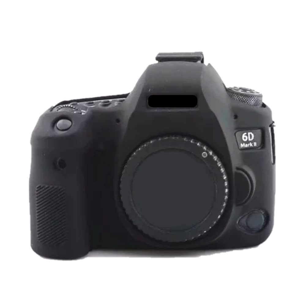 Camera Soft Silicone Case Bag Black Rubber Armor Skin Body Cover Protector for Canon EOS 6D Mark II digital camera