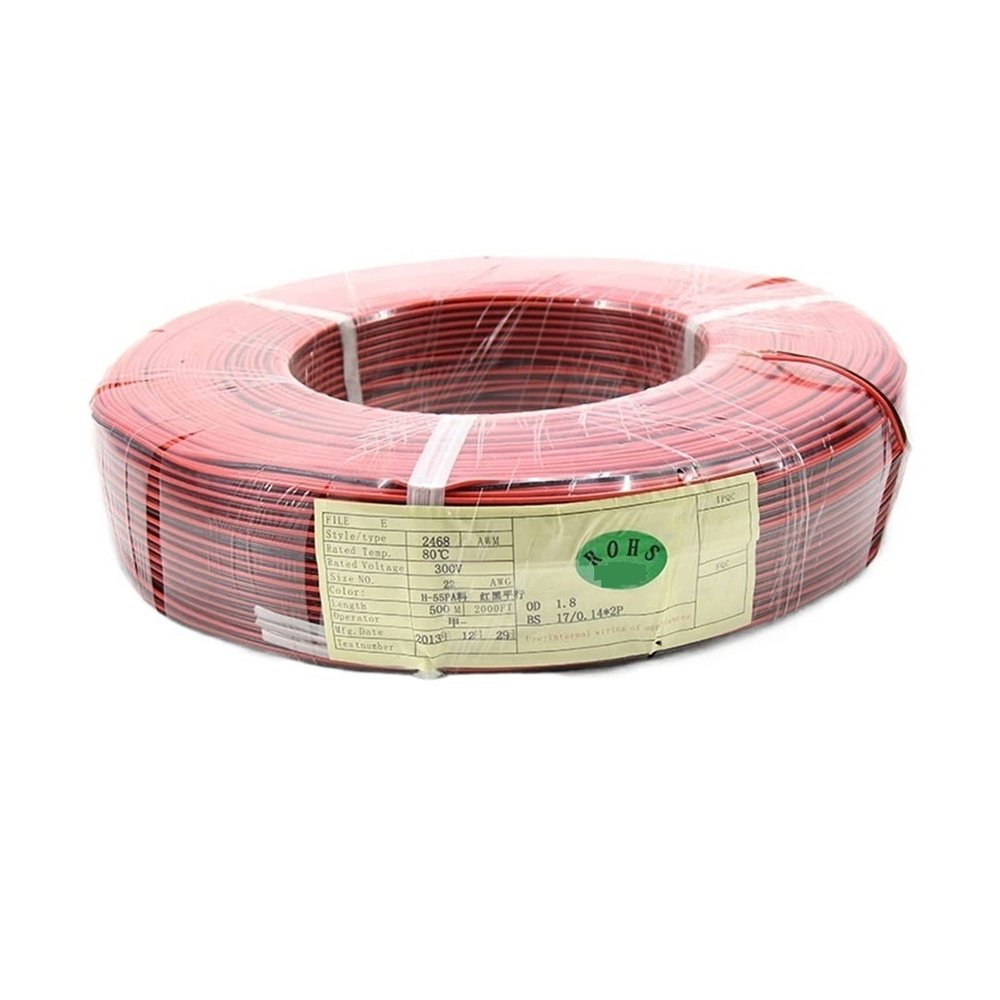 NICHANGHUA 2 Core 22AWG Speaker Wire Tinned Copper Internal Speaker Cable Electric Wire Audio Cable Amplifier Divider Frequency Divider (Length : 25 Meter)