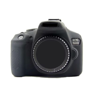 Camera Soft Silicone Case Bag Black Rubber Armor Skin Body Cover Protector for Canon EOS 1500D digital camera