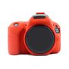 Camera Soft Silicone Case Bag Red Rubber Armor Skin Body Cover Protector for Canon EOS 200D camera view 1