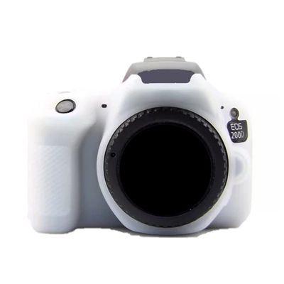 Camera Soft Silicone Case Bag White Rubber Armor Skin Body Cover Protector for Canon EOS 200D camera