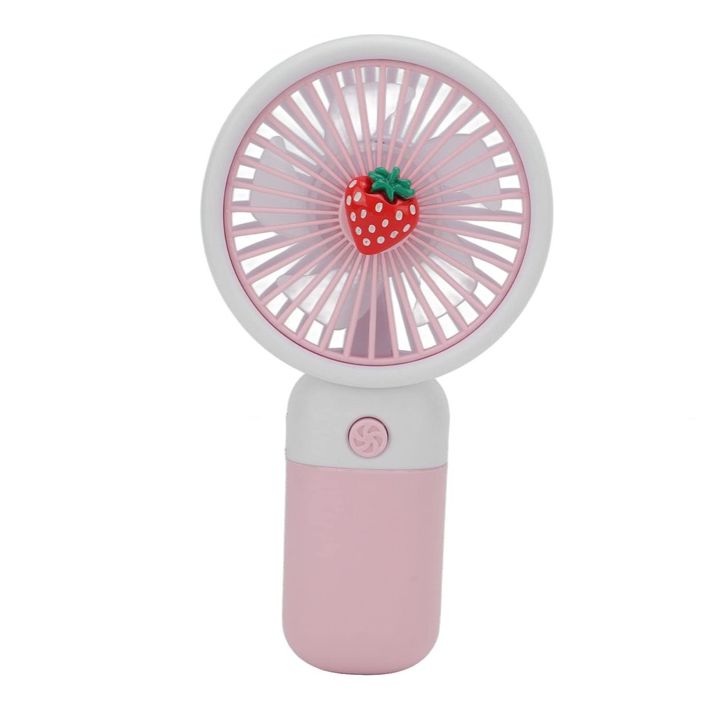 Hand Blowing Portable Rechargeable Strawberry Wow Cartoon Desktop Outdoor Travel Fan