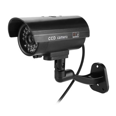 Black Fake Security Camera, Flash LED CCTV Camera, Safe 3-6 Months Work for Supermarket Hotel