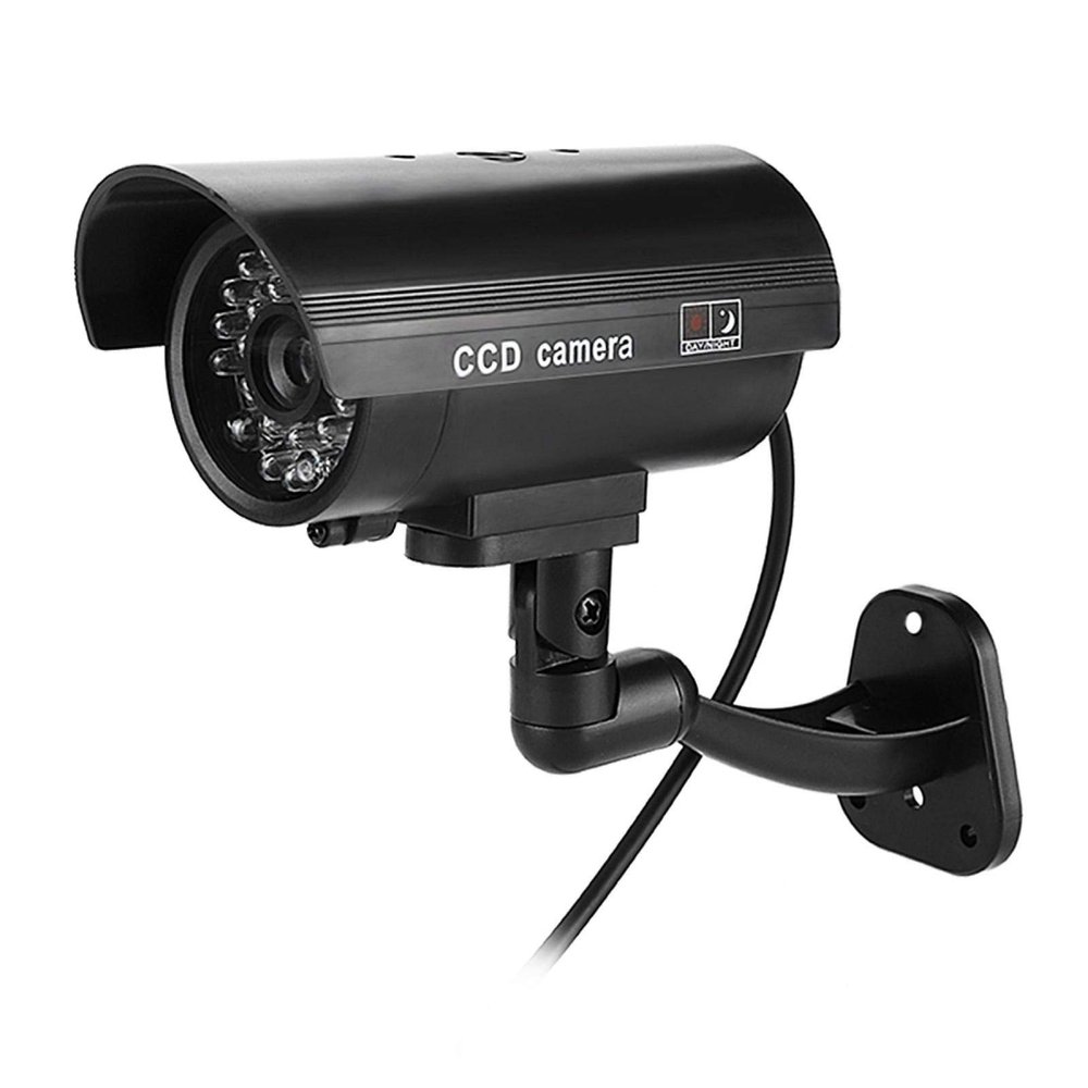 Black Fake Security Camera, Flash LED CCTV Camera, Safe 3-6 Months Work for Supermarket Hotel