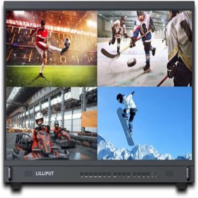 LILLIPUT 31.5" BM310-4KS-ABBP Broadcast Monitor 4K/Full HD for Taking Photos & Making Movies with Multiple Signal inputs 3G SDI, HDMI, DVI,VGA Quad View Split, 3D LUT, HDR with Gold Mount Plate