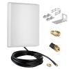 Outdoor 15dBi Dual Band WiFi 2.4GHz 5GHz 5.8GHz Long-Range Directional Panel Antenna with 10Ft Cable for WiFi Router Wireless Network Card Security IP Camera Video Surveillance Monitor, Eifagur view 1