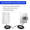 Outdoor 15dBi Dual Band WiFi 2.4GHz 5GHz 5.8GHz Long-Range Directional Panel Antenna with 10Ft Cable for WiFi Router Wireless Network Card Security IP Camera Video Surveillance Monitor, Eifagur view 3