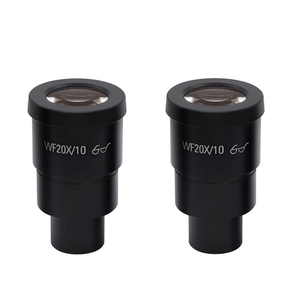 Microscope Kit Widefield Scale WF10X WF20X Stereo Microscope Eyepieces for Binocular Trinocular Microscope Monocular Oculars Microscopio Microscope Lens Adapters (Color : 2PCS WF20X)