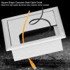Desk Computer Aluminium Wire Cable Tidy Outlet Insert Hole Top Cover(S),Square Desk Cable Outlet, Square Desk Cable Outlet, Desk Computer Aluminium Cable Outlet Cable Square Outlet Desk Cable Ou view 3