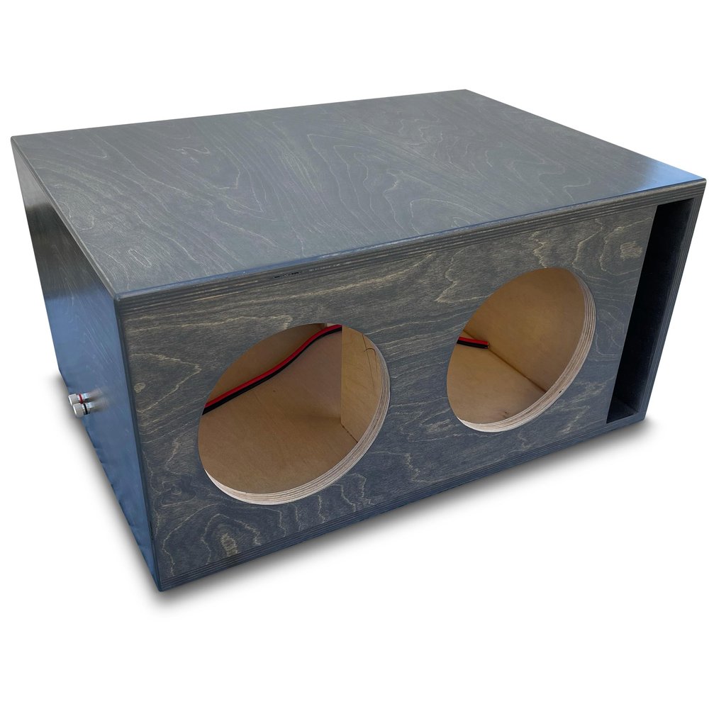 Adire Audio Ported Dual 8 Inch Subwoofer Box 1.5 Cu Ft, Baltic Birch, Pre-Wired 10ga OFC - Braced 18mm Baffle, USA Made Birch Ply Subwoofer Enclosure to Enhance Sound & Bass, Handles up to 1500W