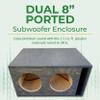 Adire Audio Ported Dual 8 Inch Subwoofer Box  1.5 Cu Ft, Baltic Birch, Pre-Wired 10ga OFC - Braced 18mm Baffle, USA Made Birch Ply Subwoofer Enclosure to Enhance Sound & Bass, Handles up to 1500W view 2