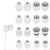 8 Pairs Powerbeats Pro Ear Tips Buds, 4 Size Replacement Soft Flexible Fit in Case Noise Reduce Silicone Rubber Earbuds Eartips Wing Skin Accessories Compatible with Beats Flex/BeatsX - Silver view 1