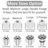 8 Pairs Powerbeats Pro Ear Tips Buds, 4 Size Replacement Soft Flexible Fit in Case Noise Reduce Silicone Rubber Earbuds Eartips Wing Skin Accessories Compatible with Beats Flex/BeatsX - Silver view 3